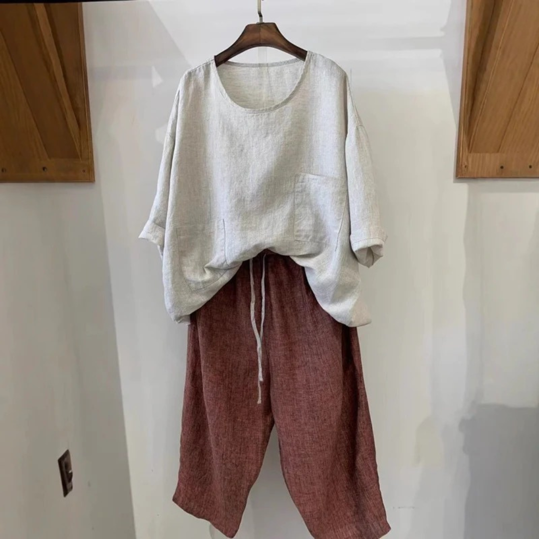 Ida | Damen Weiße Relaxed-Fit Tunika