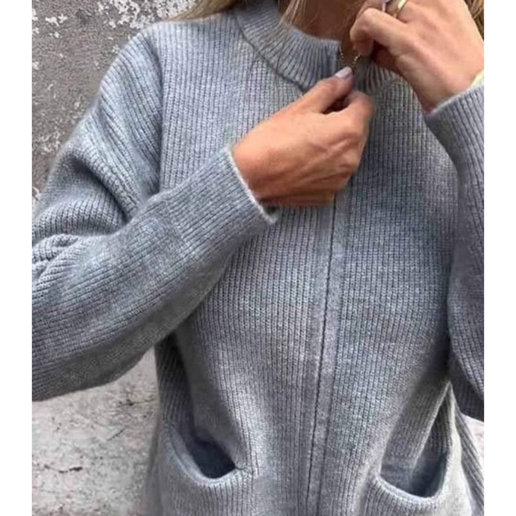 Iduna | Damen Strickjacke mit Reißverschluss und Taschen