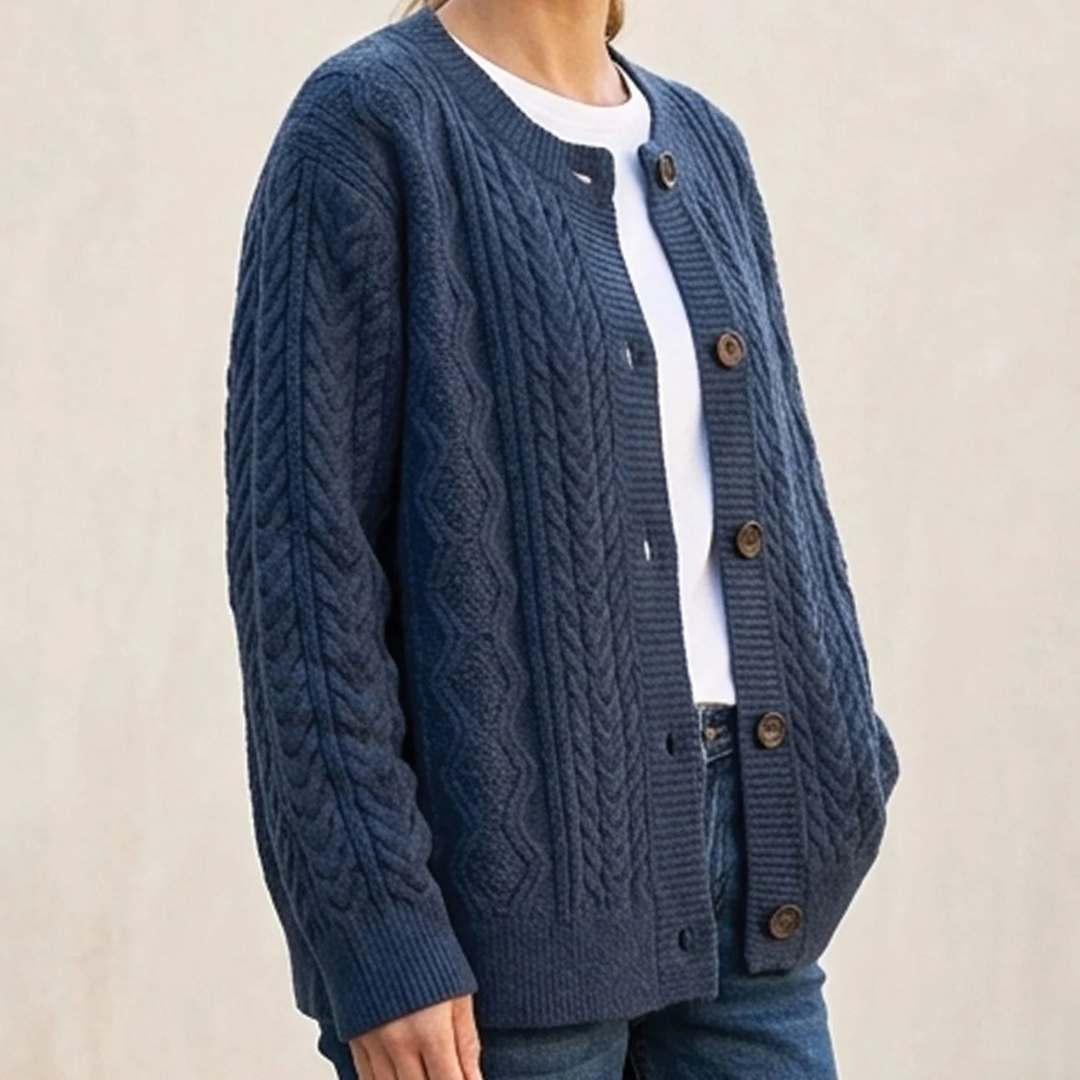 Ikra | Damen Strickjacke mit muster, Knöpfen