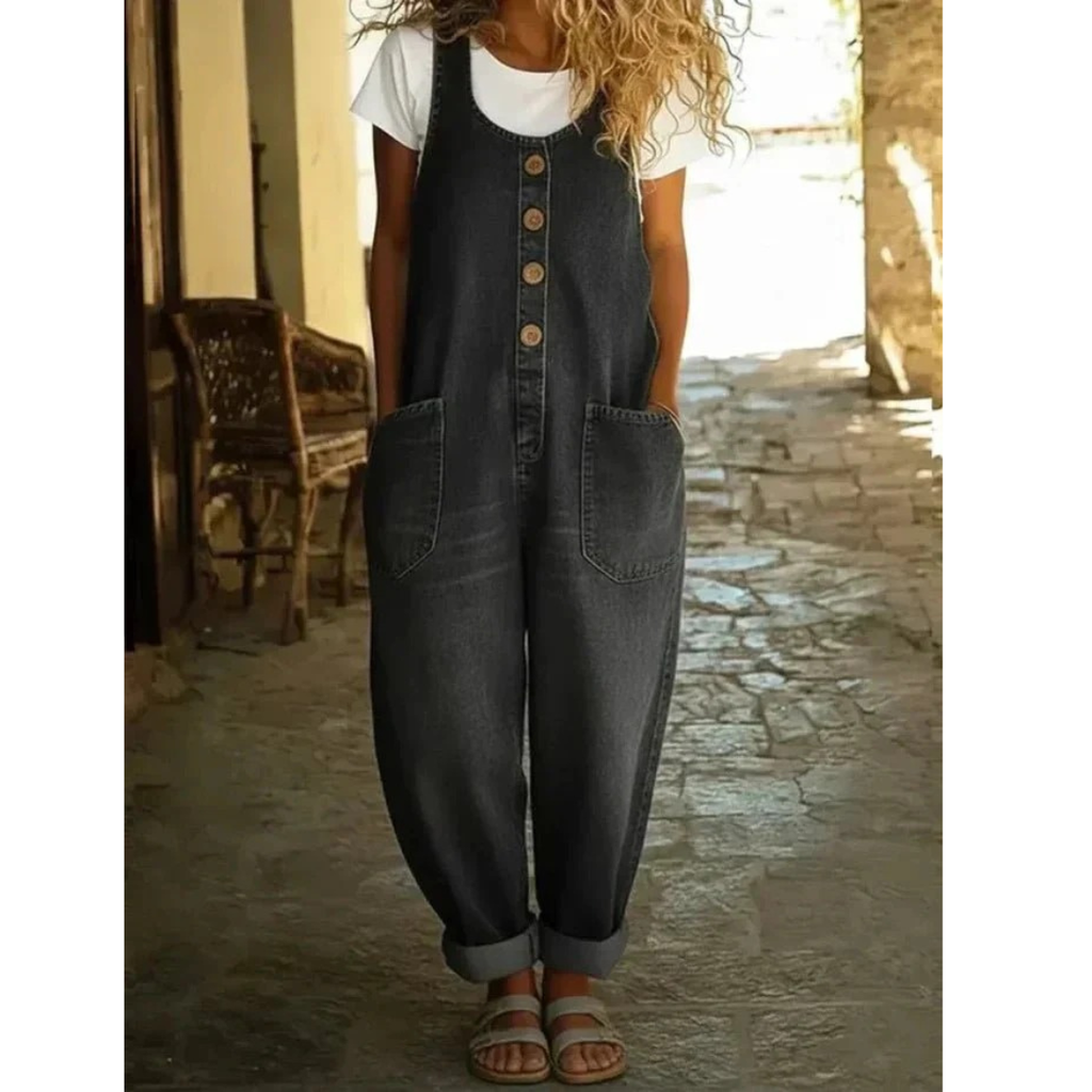 Ilka | Damen Denim Jumpsuit Freizeit