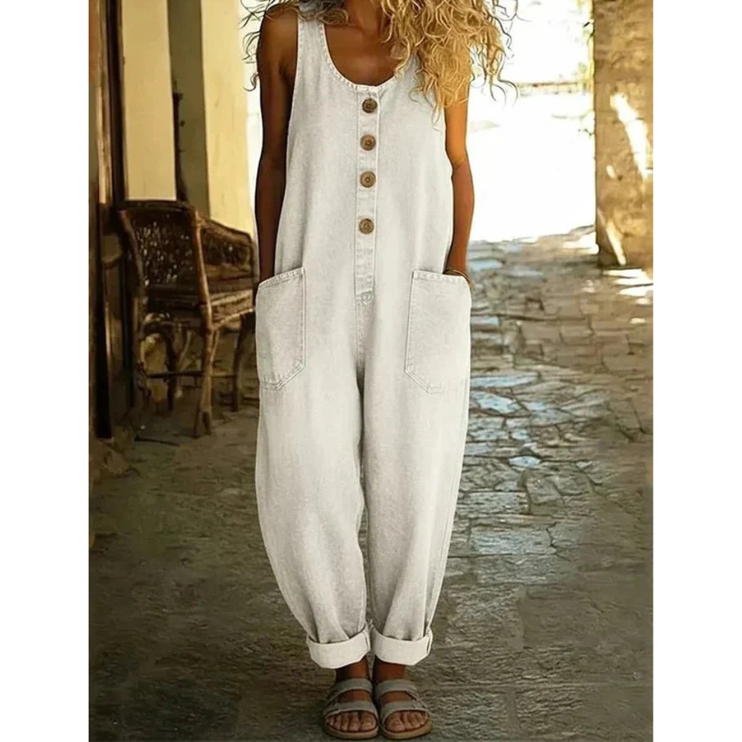 Ilka | Damen Denim Jumpsuit Freizeit