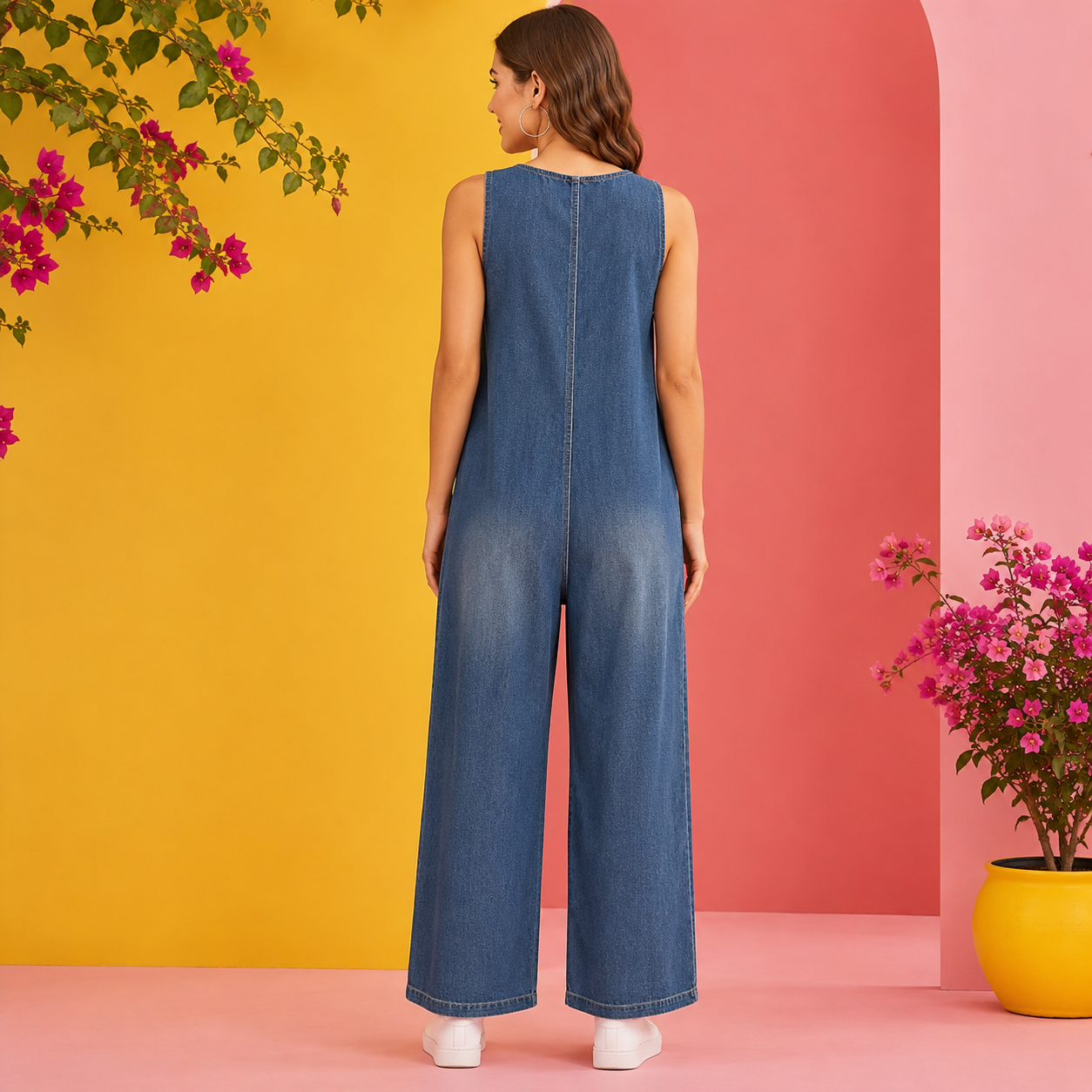 Ilka | Damen Denim Jumpsuit Freizeit