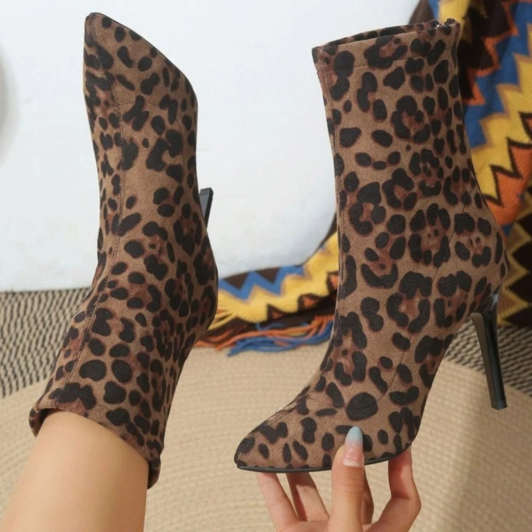 Imani | Damen Orthopädische Stiefeletten mit Muster und Absatz