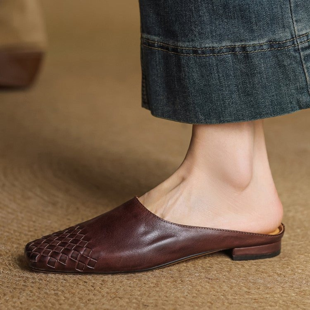 Ina | Damen Orthopädische Komfort Leder Mules