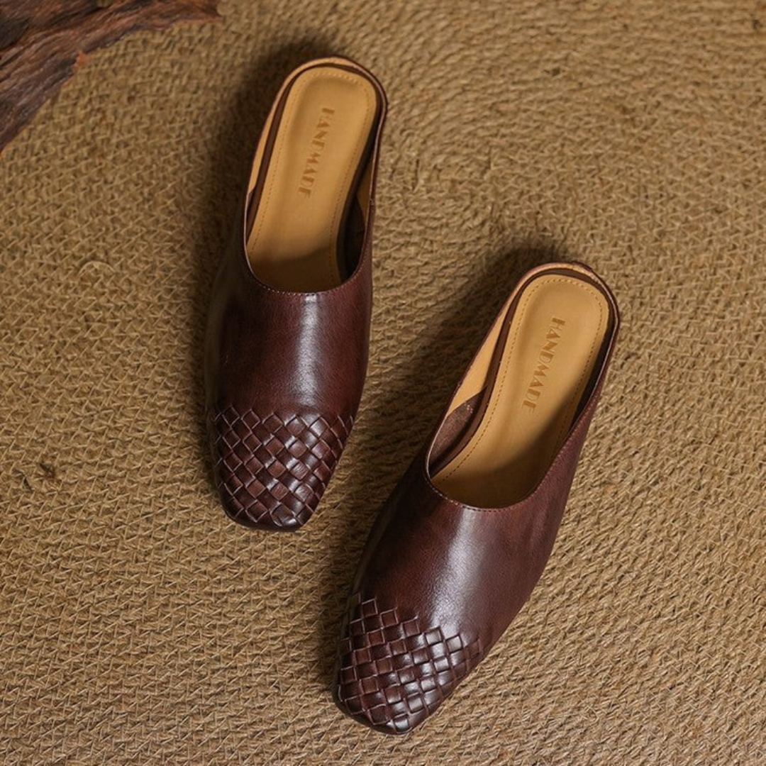 Ina | Damen Orthopädische Komfort Leder Mules