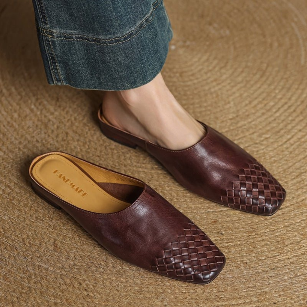 Ina | Damen Orthopädische Komfort Leder Mules