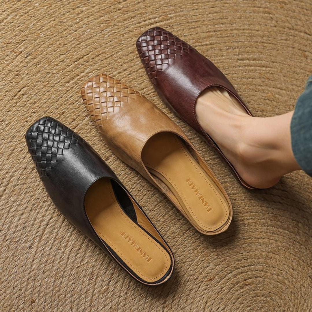 Ina | Damen Orthopädische Komfort Leder Mules