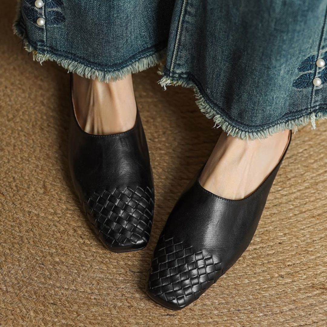 Ina | Damen Orthopädische Komfort Leder Mules