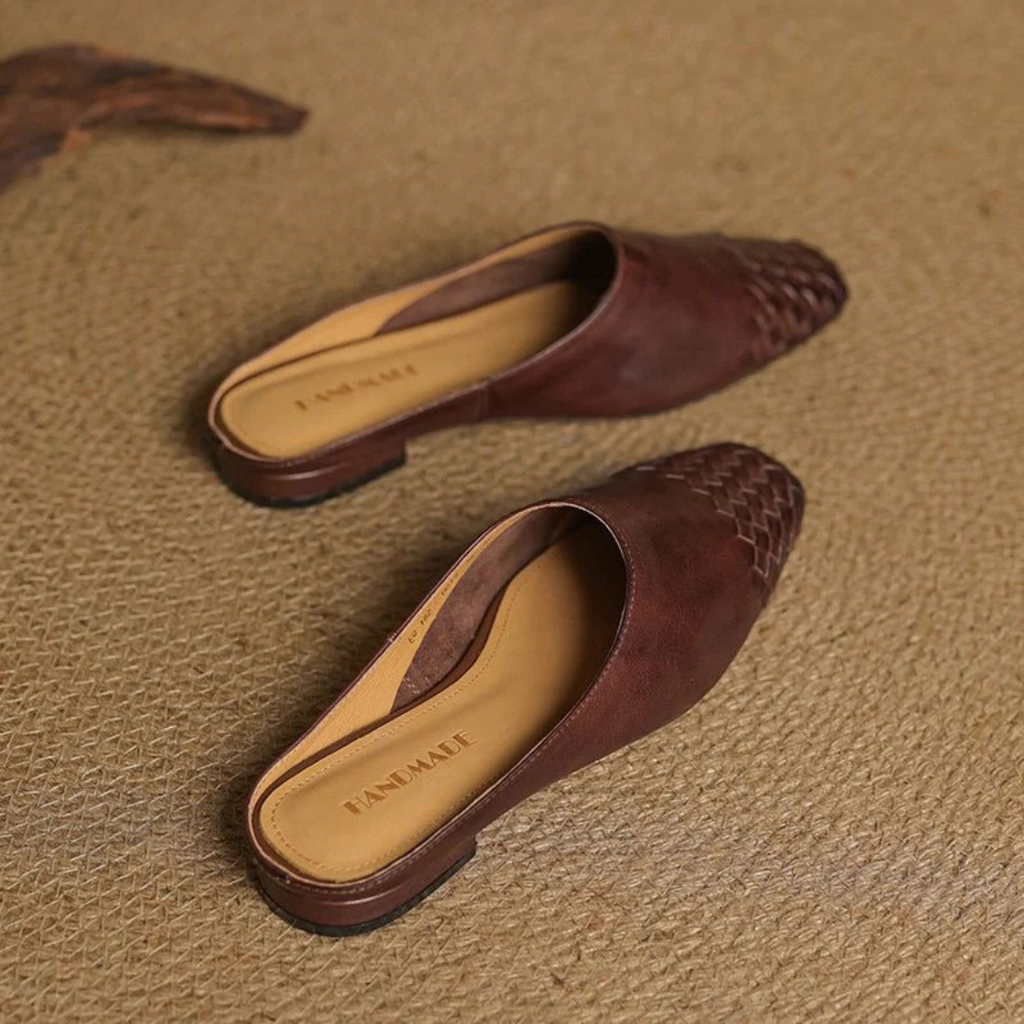 Ina | Damen Orthopädische Komfort Leder Mules