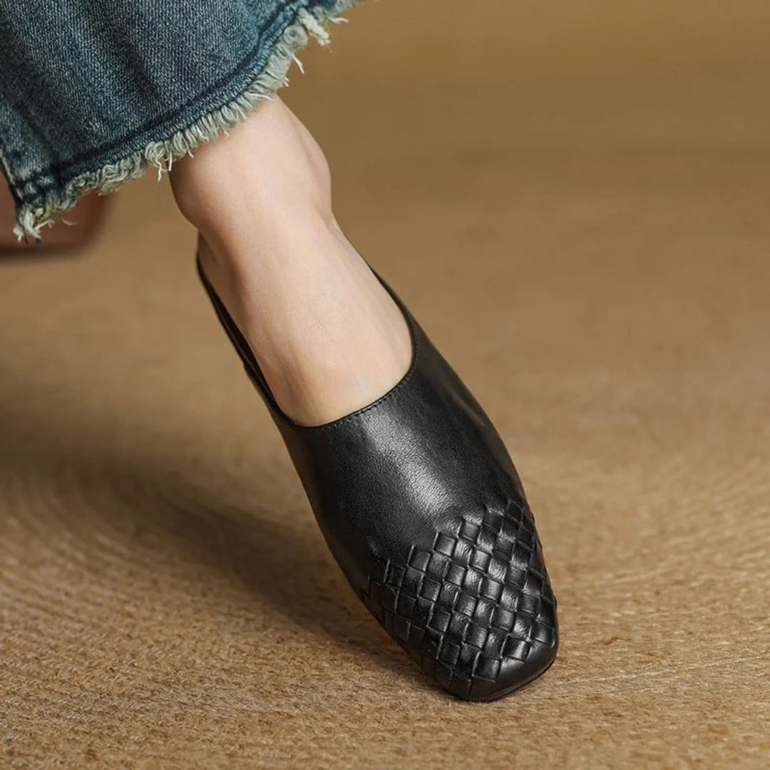 Ina | Damen Orthopädische Komfort Leder Mules