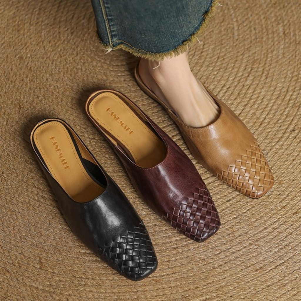 Ina | Damen Orthopädische Komfort Leder Mules