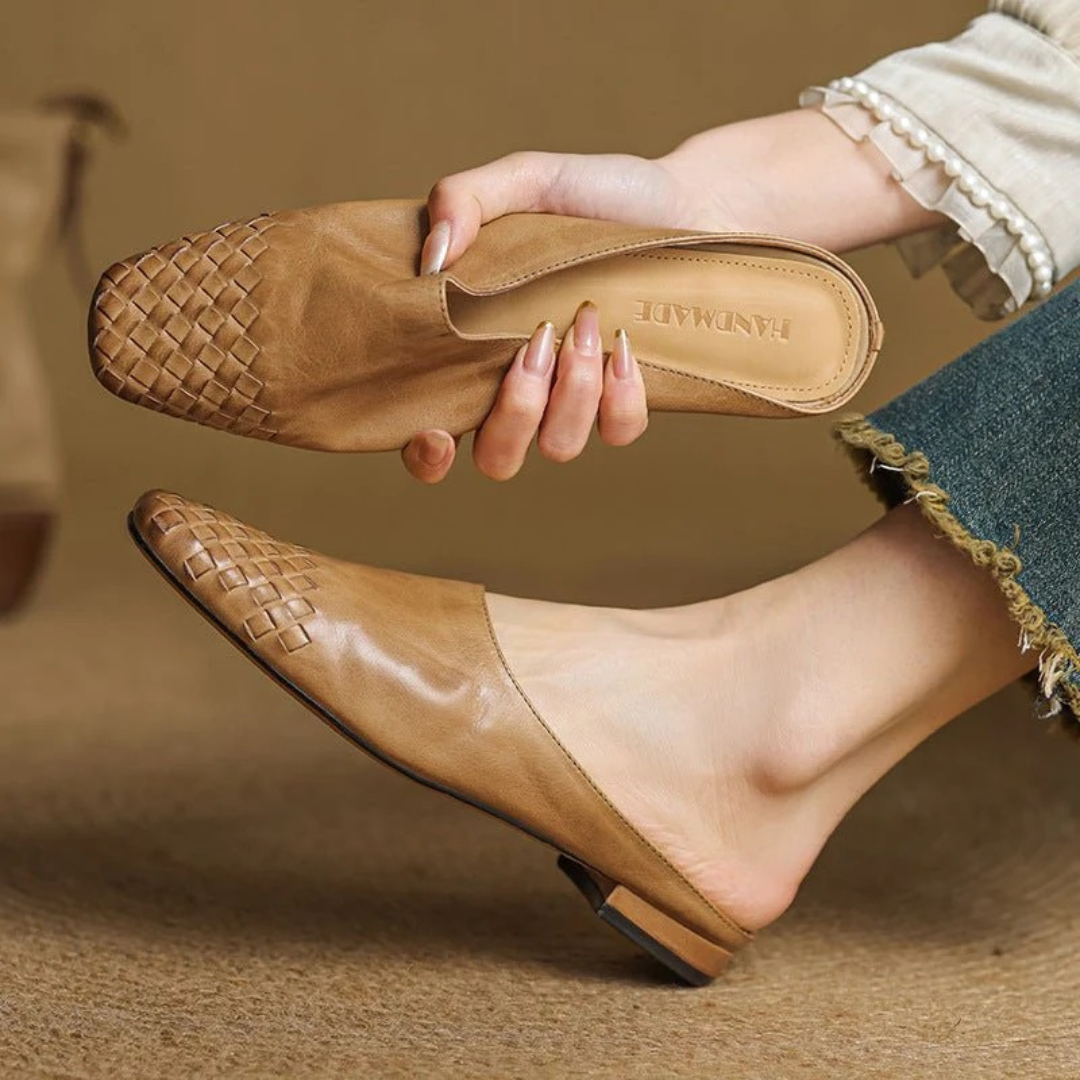 Ina | Damen Orthopädische Komfort Leder Mules