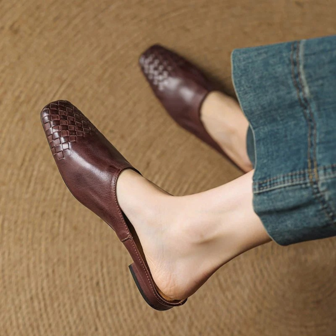 Ina | Damen Orthopädische Komfort Leder Mules