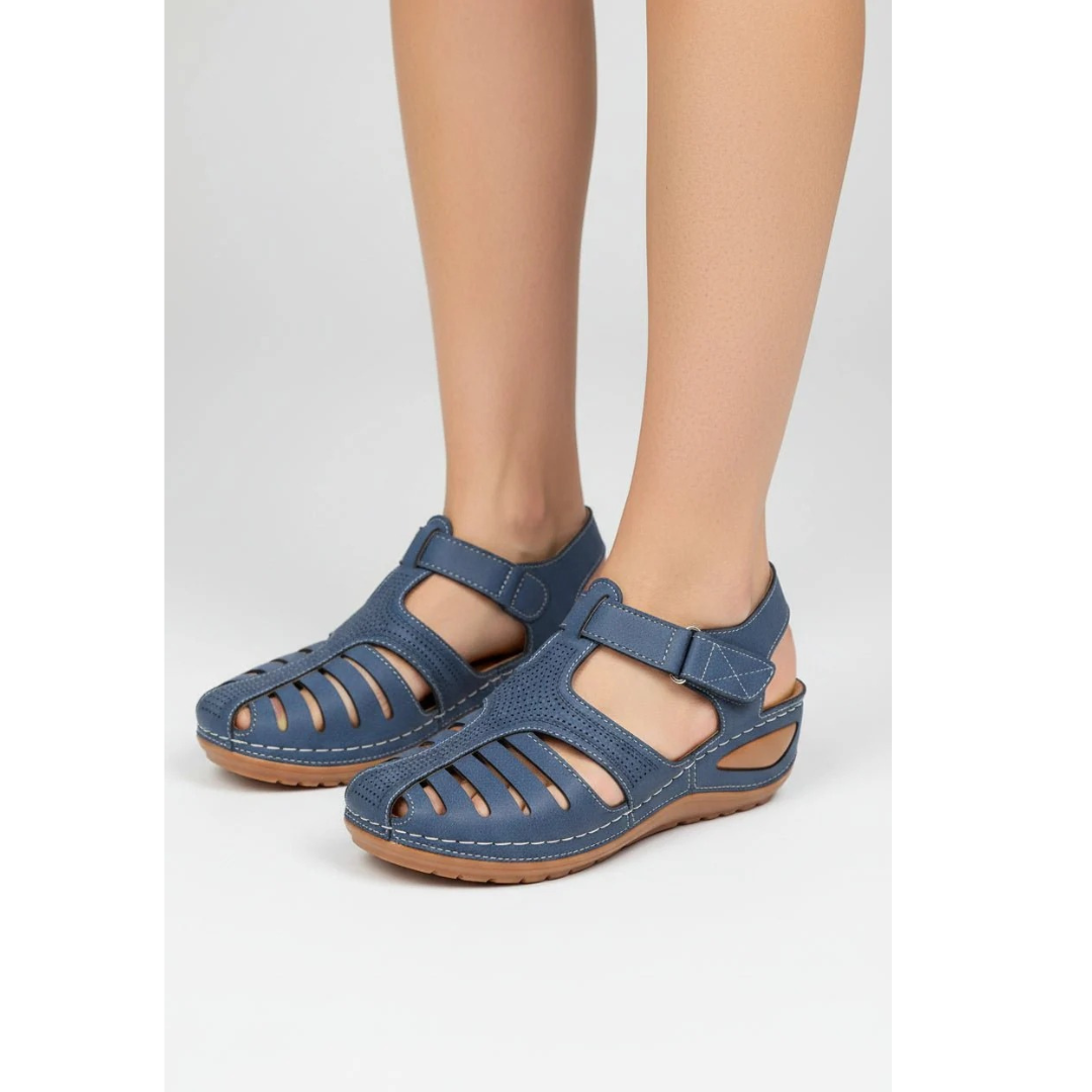 Ingrid | Damen Orthopädische Freizeit Keilabsatz Sandalen
