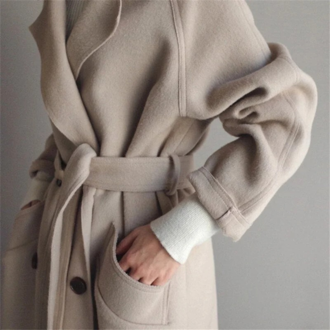 Ingrid | Damen Schicke Lange Winterjacke mit Kragen