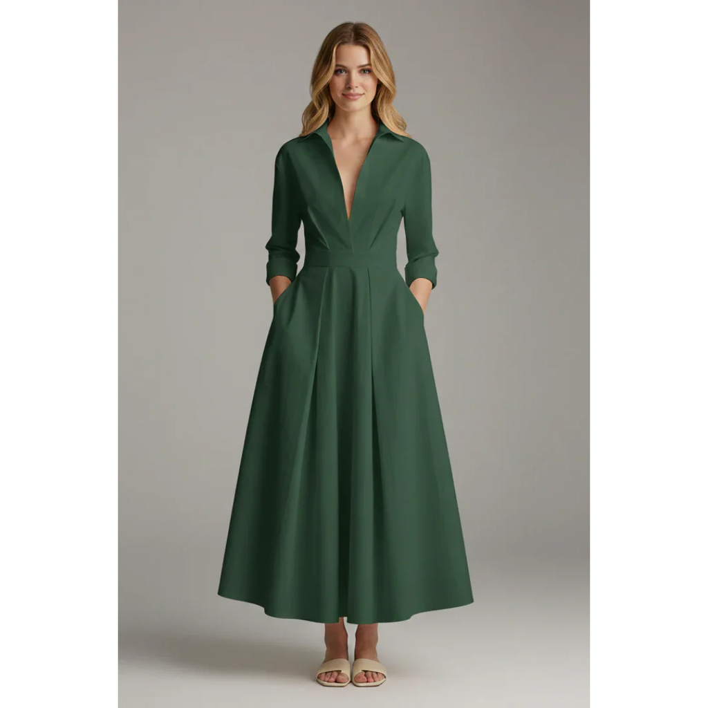 Irina | Damen Sommer Midikleid Elegant für Strand und Alltag