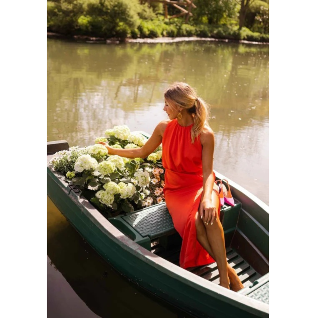 Iris | Damen Schlichtes Sommer Midikleid