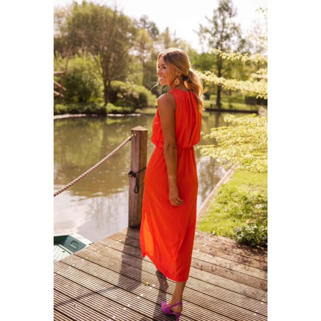 Iris | Damen Schlichtes Sommer Midikleid