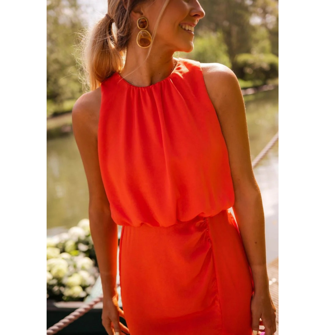 Iris | Damen Schlichtes Sommer Midikleid