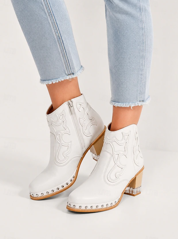 Irmgard | Damen Orthopädische Western Cowboy Stiefeletten
