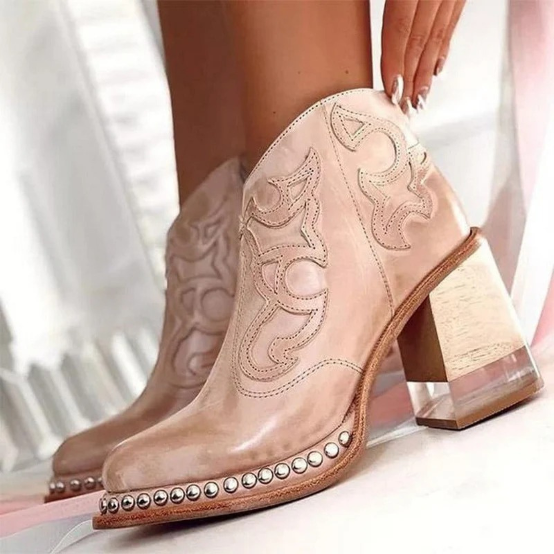 Irmgard | Damen Orthopädische Western Cowboy Stiefeletten