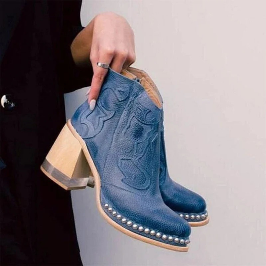 Irmgard | Damen Orthopädische Western Cowboy Stiefeletten