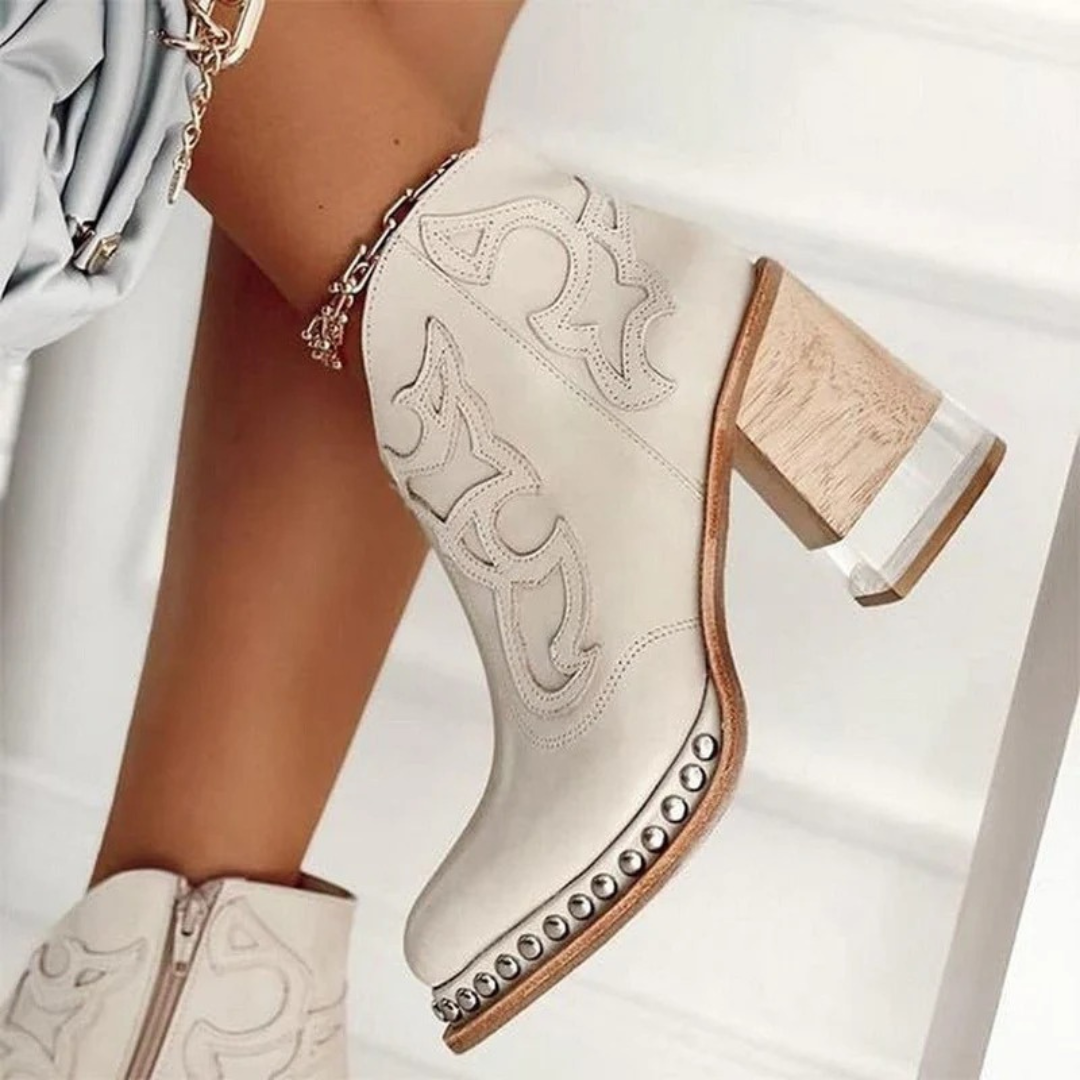Irmgard | Damen Orthopädische Western Cowboy Stiefeletten