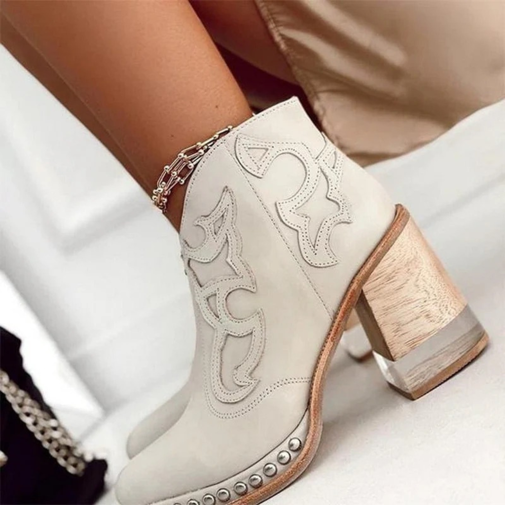 Irmgard | Damen Orthopädische Western Cowboy Stiefeletten