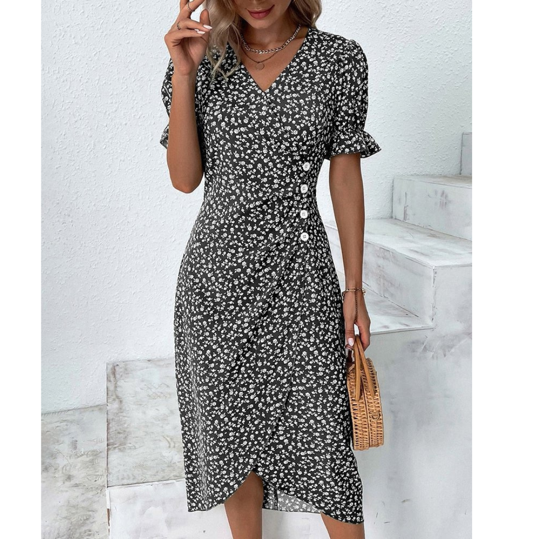 Irmtraut | Damen Sommer Midikleid Floral