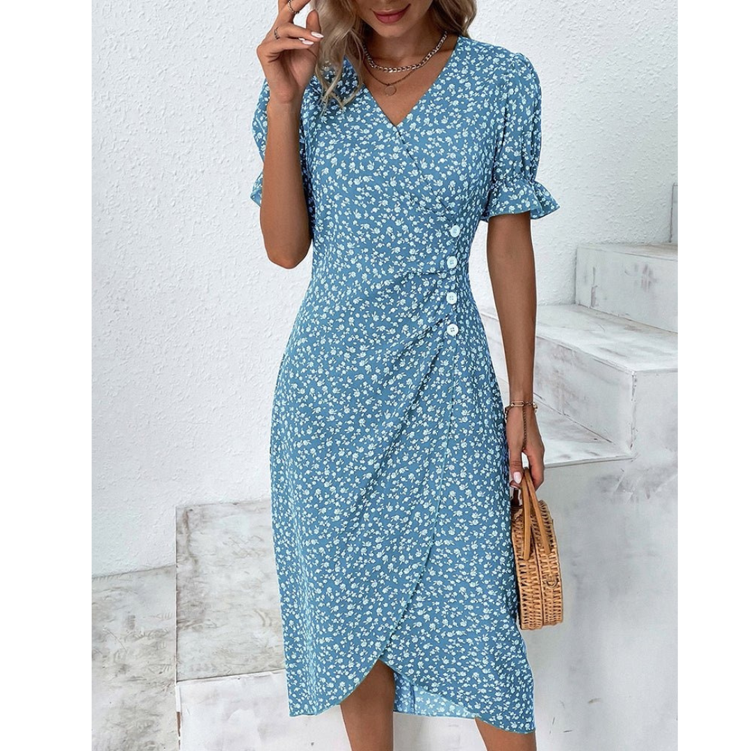 Irmtraut | Damen Sommer Midikleid Floral