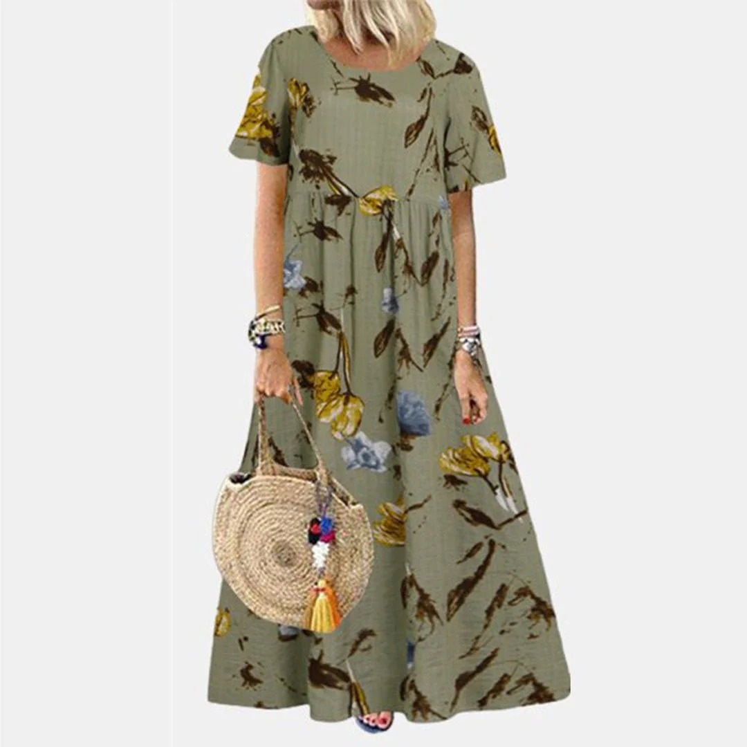 Isabel | Damen Sommer Blumen Maxikleid