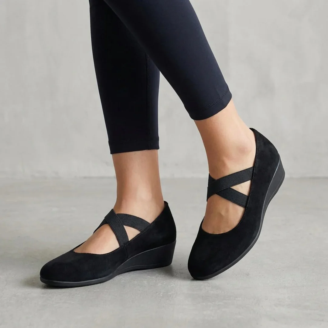 Isabell | Damen Stilvolle Elegante Sandalen Keil Riemen