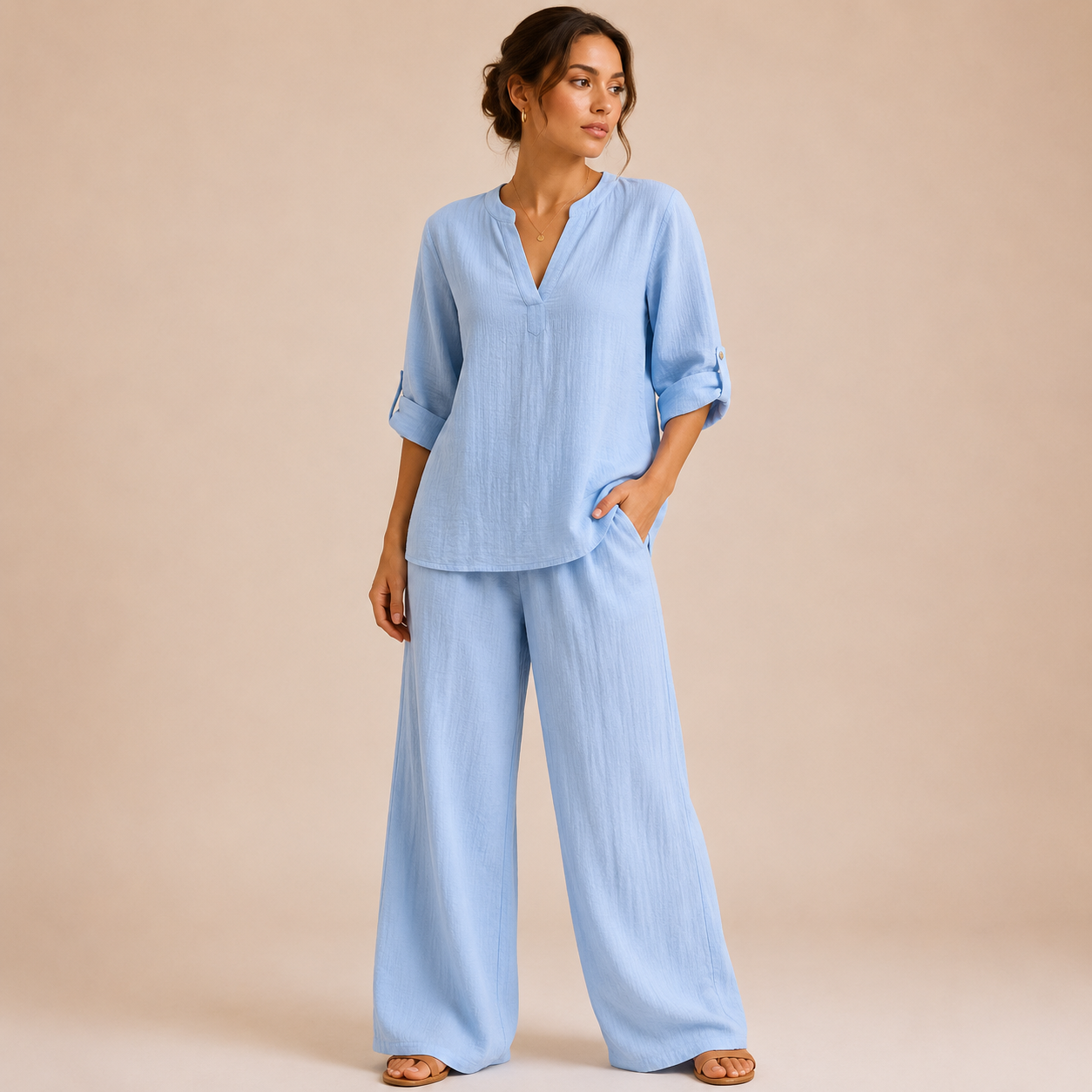 Isabelle | Damen Locker Zweiteiler Set