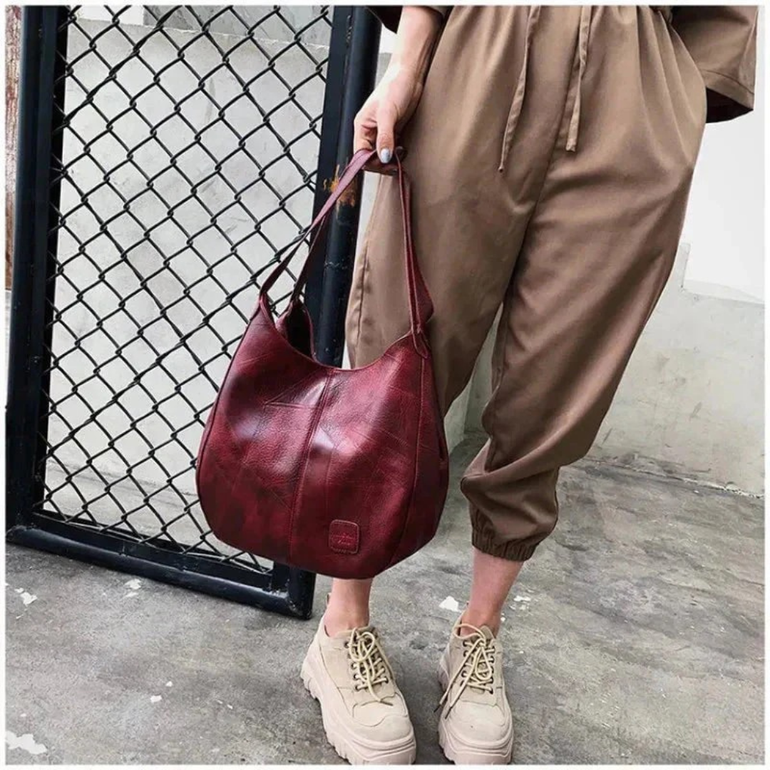 Isolde | Damen Elegante Leder Hobo Tasche