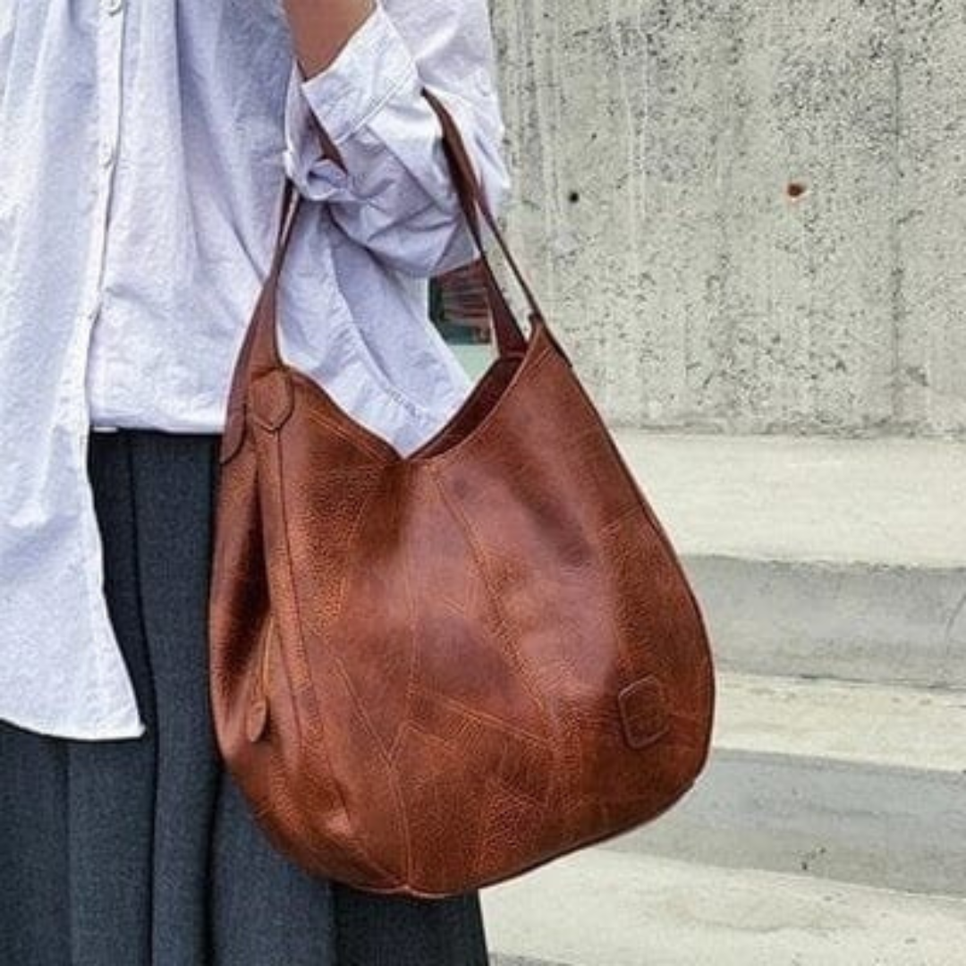 Isolde | Damen Elegante Leder Hobo Tasche