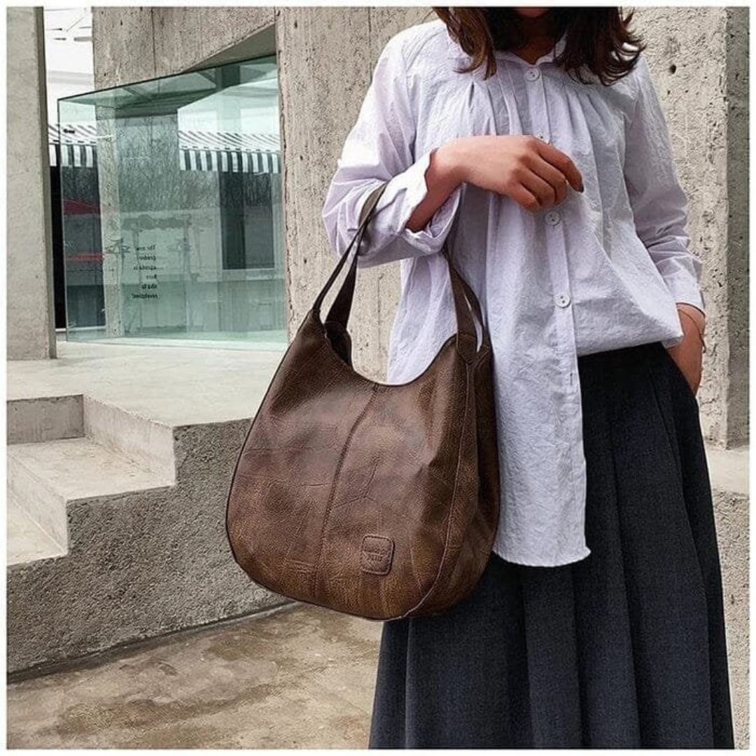 Isolde | Damen Elegante Leder Hobo Tasche