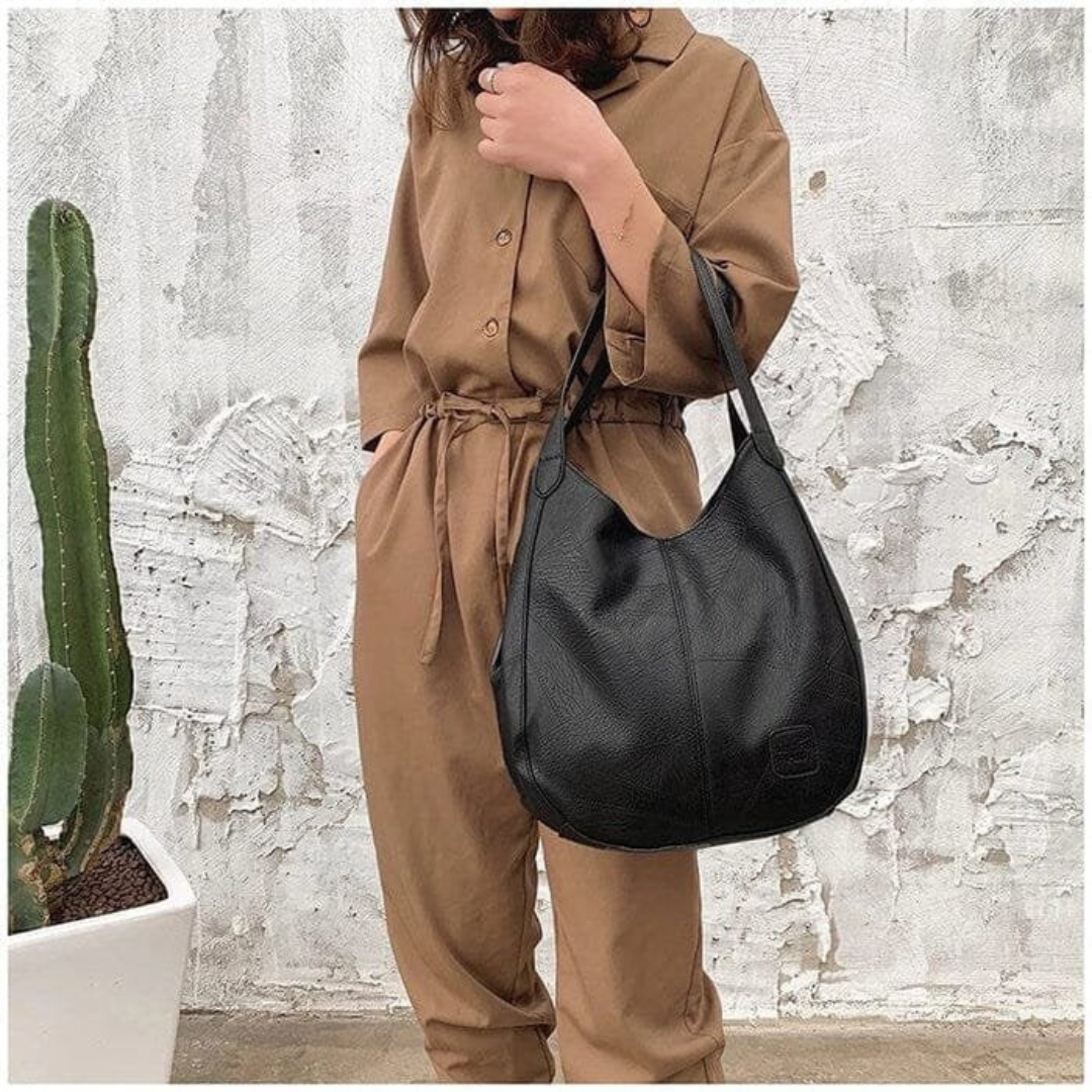 Isolde | Damen Elegante Leder Hobo Tasche