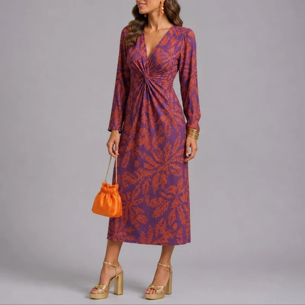 Isolde | Damen Herbst Midikleid für Hochzeitsgäste