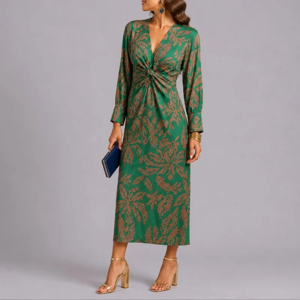 Isolde | Damen Herbst Midikleid für Hochzeitsgäste