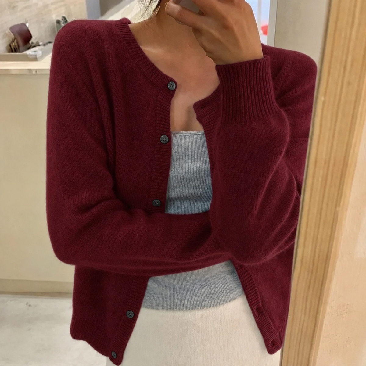 Isolde | Damen Komfort Strickjacke Mit Knöpfen