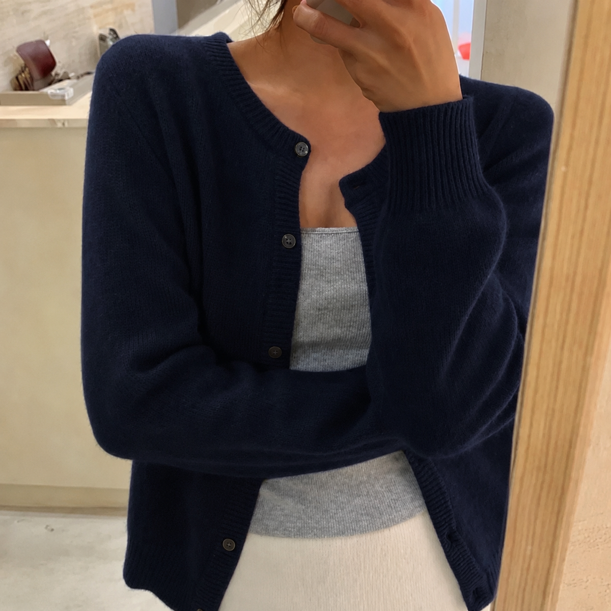 Isolde | Damen Komfort Strickjacke Mit Knöpfen