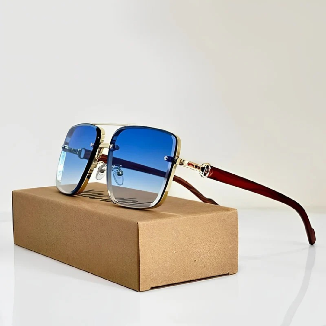 Isolde | Damen Stilvolle Sonnenbrille Aviator Modern Gold