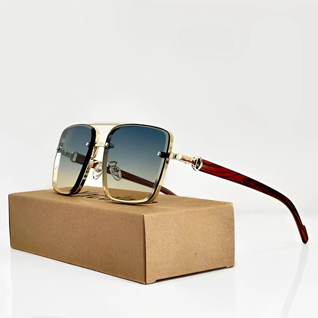 Isolde | Damen Stilvolle Sonnenbrille Aviator Modern Gold