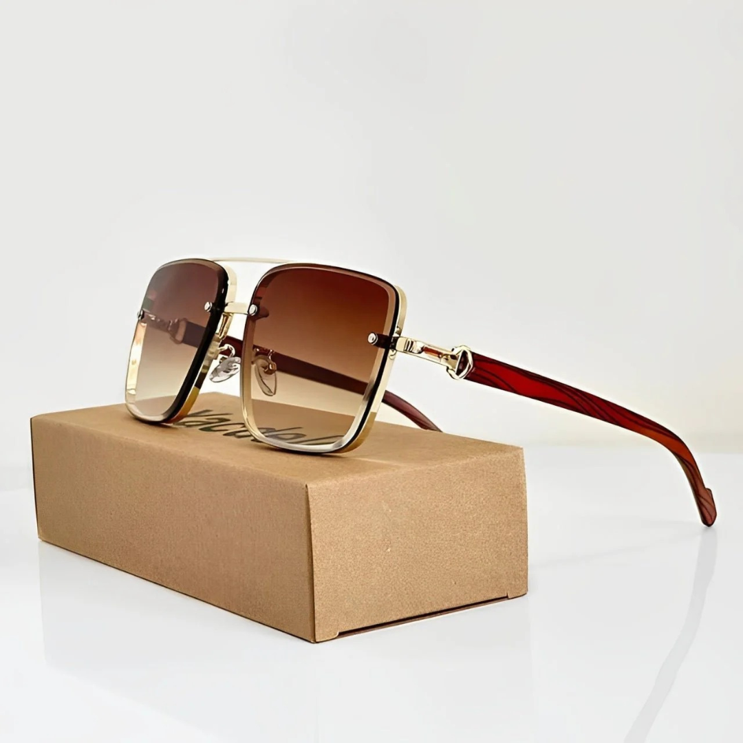 Isolde | Damen Stilvolle Sonnenbrille Aviator Modern Gold