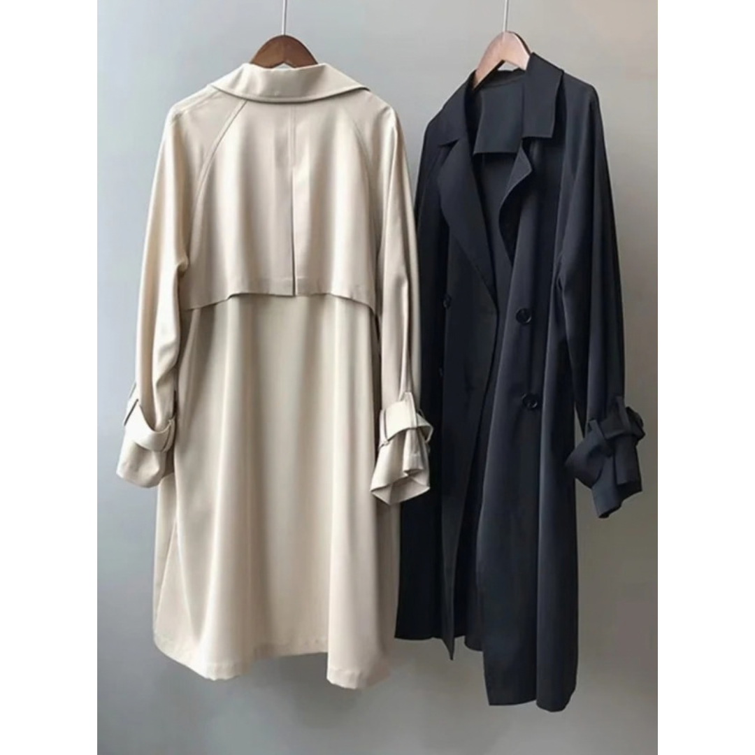 Isolde | Damen Trenchcoat mit langem Design und Knöpfen