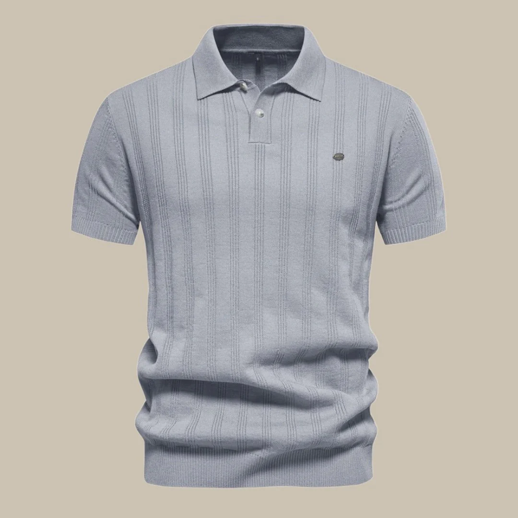 Jakob | Herren Poloshirt Strickoptik Für Sommer