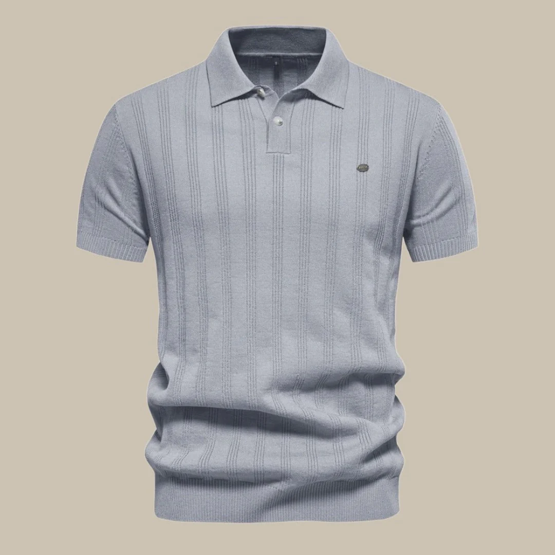 Jakob | Herren Poloshirt Strickoptik Für Sommer