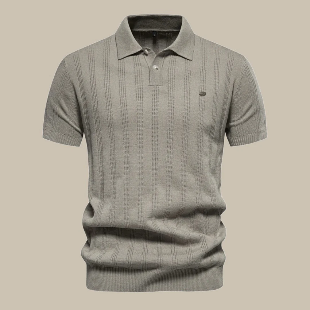 Jakob | Herren Poloshirt Strickoptik Für Sommer