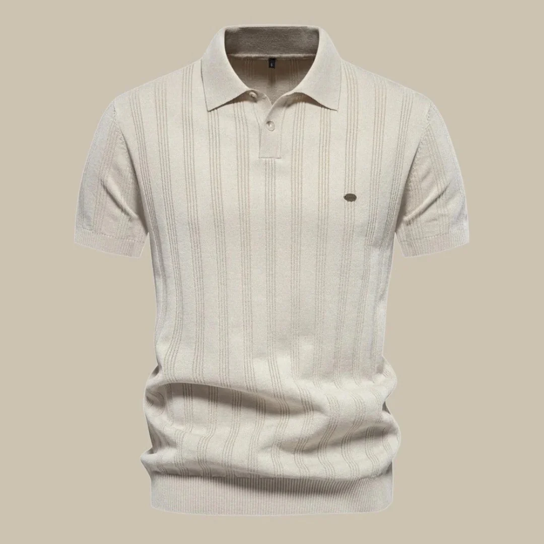 Jakob | Herren Poloshirt Strickoptik Für Sommer