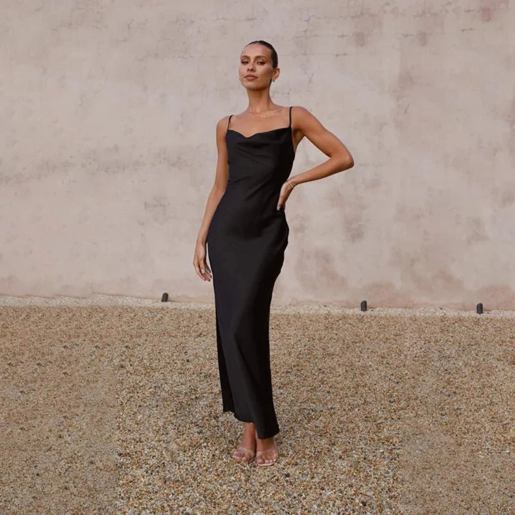 Jana | Damen Maxi Abendkleid Mit Schlitz